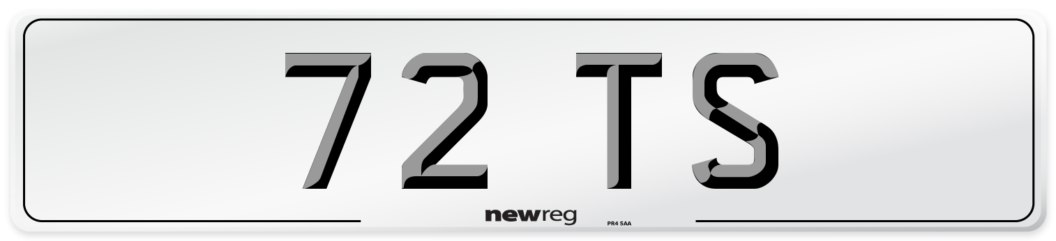 72 TS Number Plate from New Reg